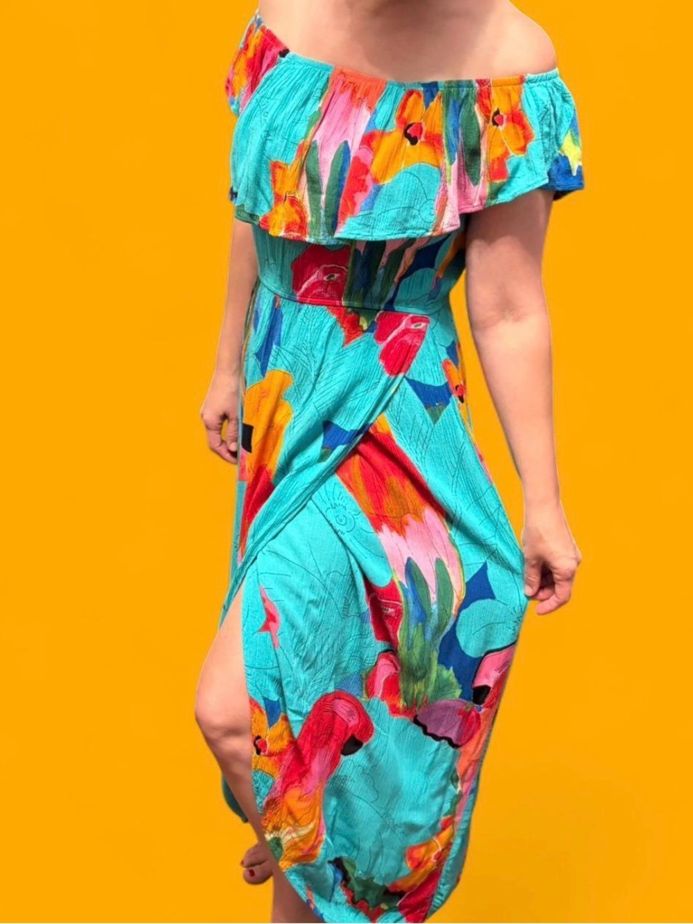 Desigual Off the Shoulder Maxi Dress